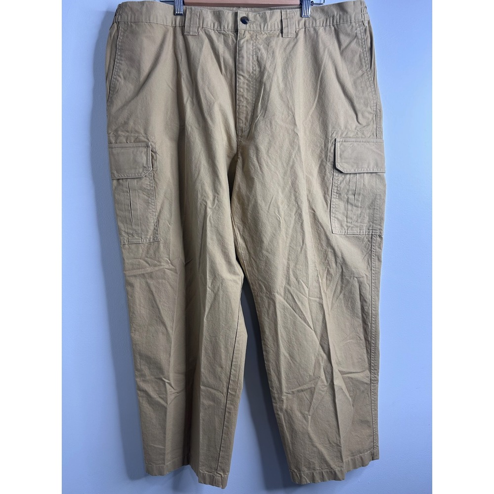 LL Bean Mens Khaki Tropic Weight Cotton Cargo Pants 42x29 Tan Utility NWT Work